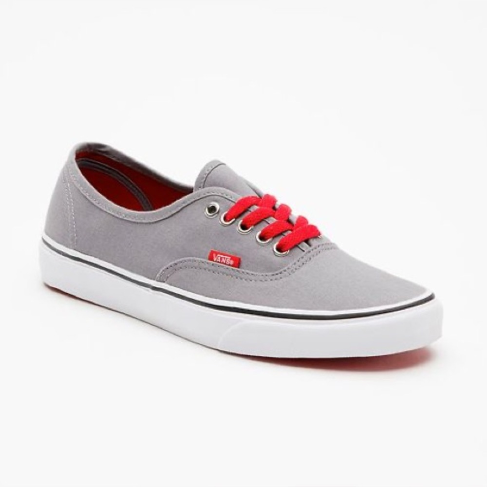 Authentic Grey/Red Vans